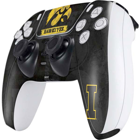 University of Iowa Hawkeyes Distressed Logo PS5 Controller Skin